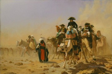  Aston Lienzo - Napoleón y su Estado Mayor en Egipto Orientalismo árabe griego Jean Leon Gerome